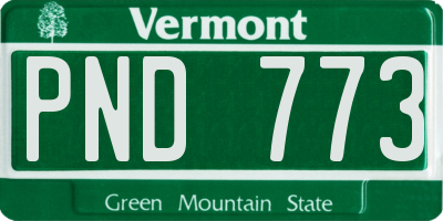 VT license plate PND773