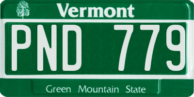 VT license plate PND779