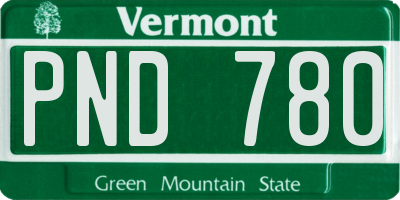 VT license plate PND780