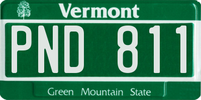 VT license plate PND811