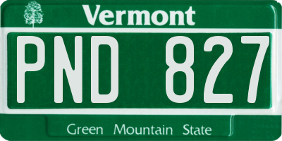 VT license plate PND827