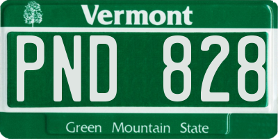 VT license plate PND828