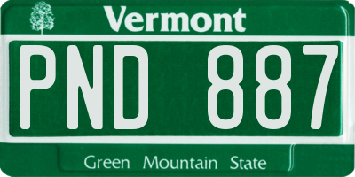 VT license plate PND887