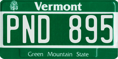 VT license plate PND895