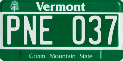 VT license plate PNE037
