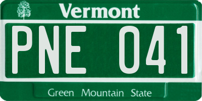 VT license plate PNE041