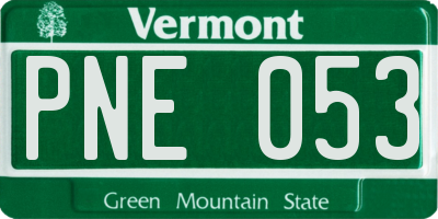 VT license plate PNE053