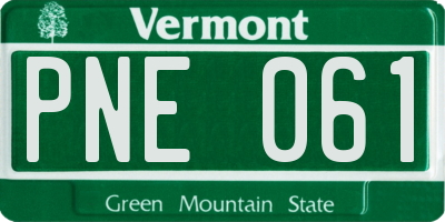 VT license plate PNE061