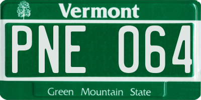 VT license plate PNE064
