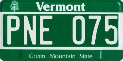 VT license plate PNE075