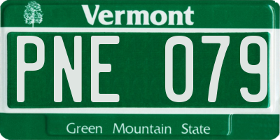 VT license plate PNE079