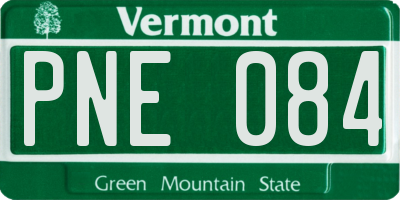 VT license plate PNE084