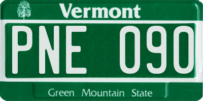 VT license plate PNE090