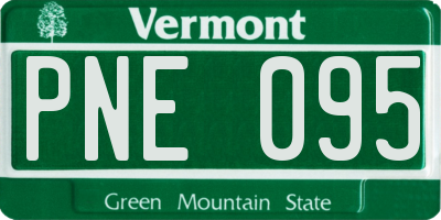 VT license plate PNE095