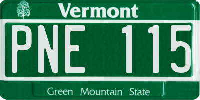 VT license plate PNE115