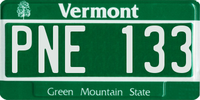 VT license plate PNE133