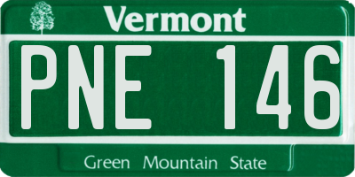 VT license plate PNE146