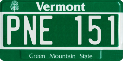 VT license plate PNE151