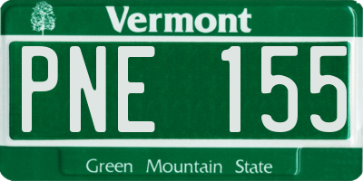 VT license plate PNE155