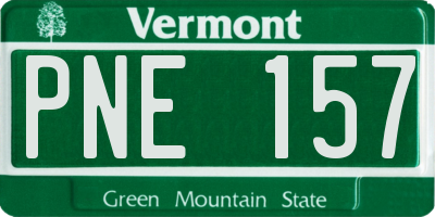 VT license plate PNE157