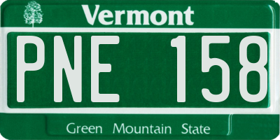 VT license plate PNE158