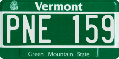 VT license plate PNE159