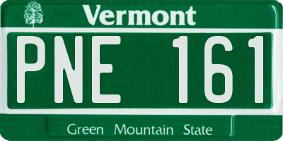 VT license plate PNE161