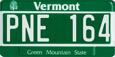 VT license plate PNE164