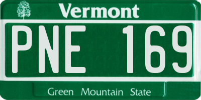 VT license plate PNE169