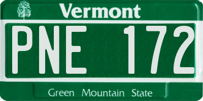 VT license plate PNE172