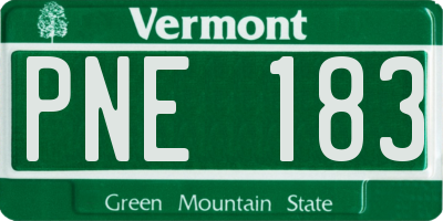 VT license plate PNE183