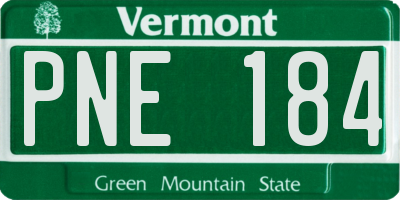 VT license plate PNE184