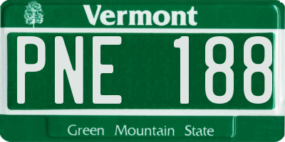 VT license plate PNE188