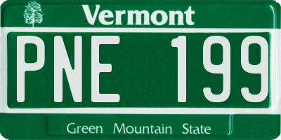 VT license plate PNE199