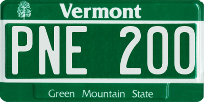 VT license plate PNE200