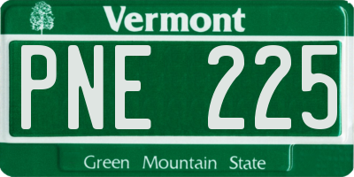 VT license plate PNE225