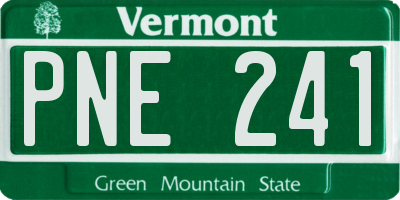 VT license plate PNE241