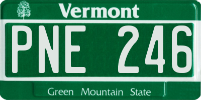 VT license plate PNE246