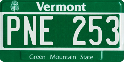 VT license plate PNE253
