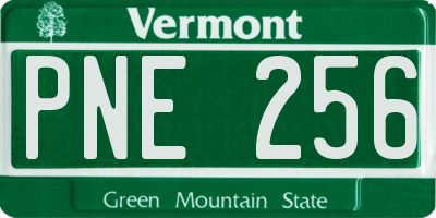VT license plate PNE256
