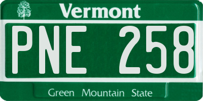 VT license plate PNE258