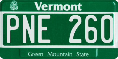 VT license plate PNE260