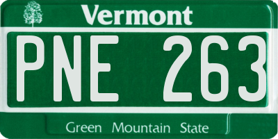 VT license plate PNE263