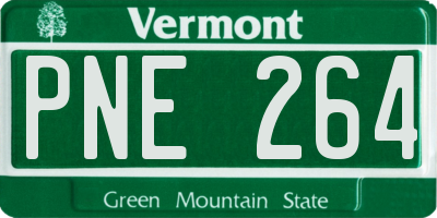 VT license plate PNE264