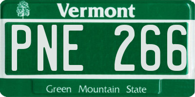 VT license plate PNE266