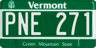 VT license plate PNE271