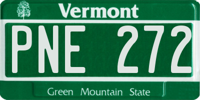 VT license plate PNE272