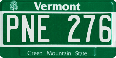 VT license plate PNE276