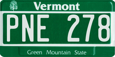 VT license plate PNE278