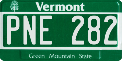 VT license plate PNE282